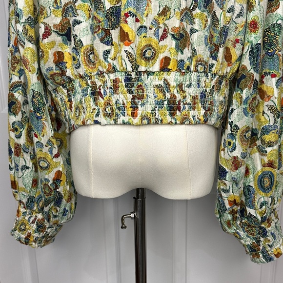 Abercrombie & Fitch 2Piece Colorful Paisley Crop Top & Cami Long Sleeve Size L - Picture 11 of 14